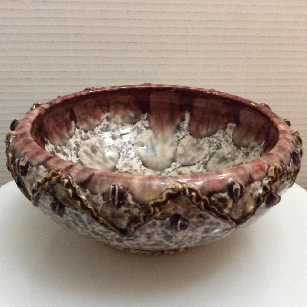Vintage Italian 🇮🇹 waterdrop art pottery bowl